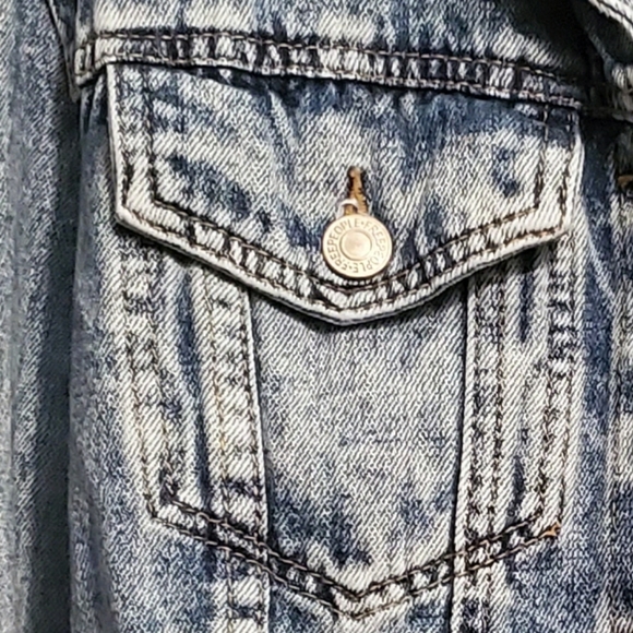 Free People Rumors Denim Jacket Light Indigo - Picture 3 of 8